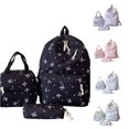 thumbnail image 1 of CUZIBR 3 Pack Bow Dot Print Backpack Set Bookbag With Lunch Tote Pencil Pouch Adjustable Padded Straps Multi Pocket Daypack For Girls Teens Back To School Travel Daily Use, 1 of 9
