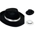 thumbnail image 1 of CUZIBR Adult Classic Fedora Hat With Satin Ribbon Band Wide Brim Hat Cosplay Halloween Dress Up Headwear, 1 of 3