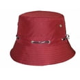 thumbnail image 1 of CUZIBR Adult Mens Fisherman Hats Fashionable Solid Color Classic Bucket Hat Casual Summer Breathable Foldable Adjustable Strap Travel Beach Caps Unisex Stylish Hiking Headwear,Watermelon Red,One Size, 1 of 3