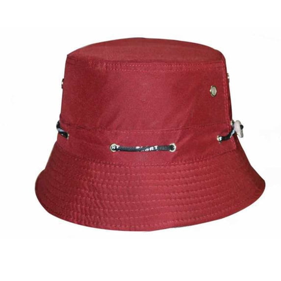 CUZIBR Adult Mens Fisherman Hats Fashionable Solid Color Classic Bucket Hat Casual Summer Breathable Foldable Adjustable Strap Travel Beach Caps Unisex Stylish Hiking Headwear,Watermelon Red,One Size