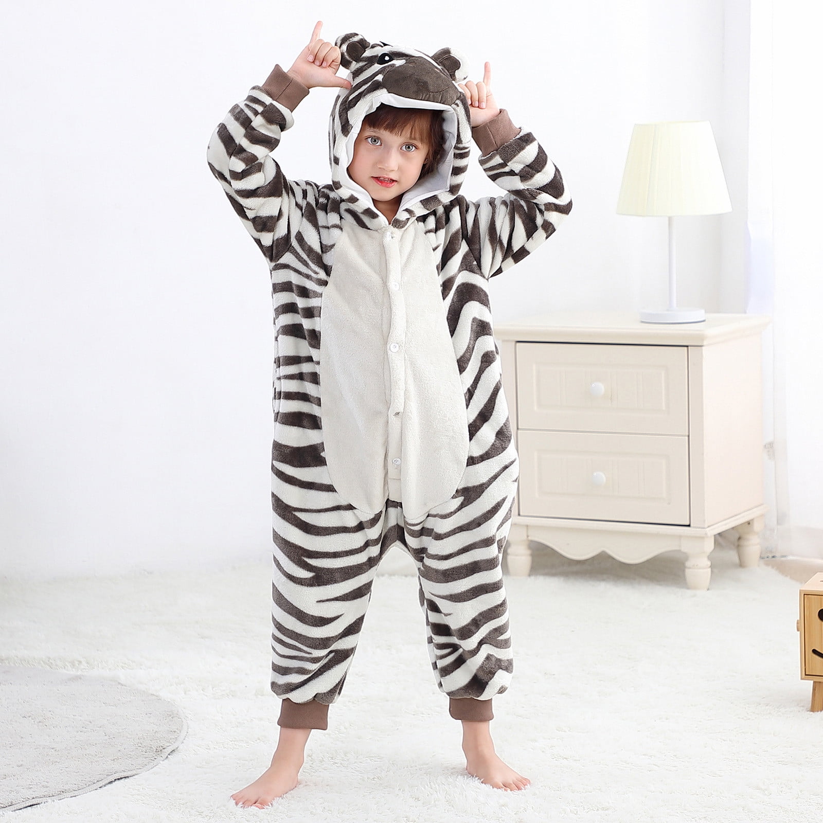 CUZIBR Baby Boys Girls Rabbit Animal Winter Romper Jumpsuit Oneise One-Pieces Hoodie Long Sleeve Sets Outfits Leisure Dailywear For Toddler,White,7-8 Years