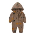 thumbnail image 1 of CUZIBR Baby Boys Girls Zipper Warm Hooded Romper Jumpsuit Oneise One-Pieces Long Sleeve T-Shirts Outfits Fall Winter Clothes Boho Dailywear For Toddler, 1 of 3