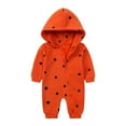 thumbnail image 1 of CUZIBR Baby Boys Girls Zipper Warm Hooded Romper Jumpsuit Oneise One-Pieces Long Sleeve T-Shirts Outfits Fall Winter Clothes Holiday Dailywear For Toddler, 1 of 3