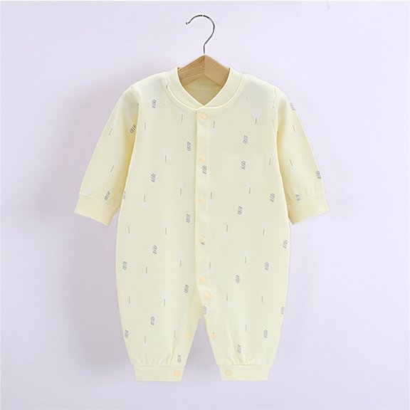 CUZIBR Baby Girl Boy Calendar New Year Onesie Kimono Tang Suit Red O-Neck Long Sleeve Romper Jumpsuit Oneise One-Pieces Outfits Soft Dailywear For Toddler,Yellow,0-3 Months