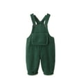 thumbnail image 1 of CUZIBR Baby Girl Winter Outfits Stylish Corduroy Overall Solid Coloe Front Pockets Romper Jumpsuit Casual Adjustable Straps Snap Closure Soft Suspender Trousers Jogging Sets,Green,0-6 Months, 1 of 5