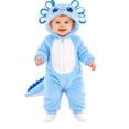 thumbnail image 1 of CUZIBR Baby Halloween Costumes Boy Girl Fuzzy Onesie Animal Romper Jumpsuit Hooded Zip Up Long Sleeve Soft Cosplay Party Clothes,Blue,3-6 Months, 1 of 8
