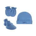 thumbnail image 1 of CUZIBR Baby Girls Turban Hat Sets Classic Cute Letter Print Solid Color Head Wrap Beanie Cap Toddlers Breathable Lightweight Soft Beanies Bonnets Headwrap Outfits,Sky Blue,0-5 Months, 1 of 3
