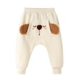 thumbnail image 1 of CUZIBR Baby To Toddler Cartoon Print Cotton Long Pants With Ears Cute Small Animal Kids Pants Comfort Dailywear For Child, 1 of 8