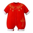 thumbnail image 1 of CUZIBR Baby Unisex Fall Festival Cotton Print Autumn O-Neck Long Sleeve Romper Jumpsuit Oneise One-Pieces Clothes Chinese Calendar New Year Outfits Relaxed Fit Dailywear For Toddler, 1 of 3