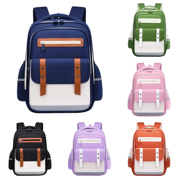 CUZIBR Backpack For Boys Middle High Students Lightweight Large Capacity Double Shoulder Multi Compartment Color Block Daypack Fashionable Back To School Book Bag