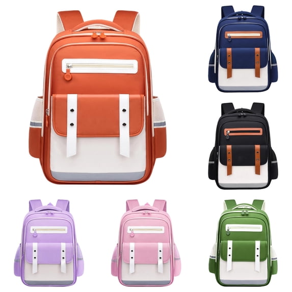 CUZIBR Backpack For Boys Middle High Students Lightweight Large Capacity Double Shoulder Multi Compartment Color Block Daypack Fashionable Back To School Book Bag