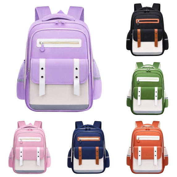 CUZIBR Backpack For Boys Middle High Students Lightweight Large Capacity Double Shoulder Multi Compartment Color Block Daypack Fashionable Back To School Book Bag