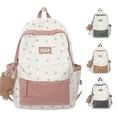 thumbnail image 1 of CUZIBR Backpack For Female College Students Cute Floral Print Lightweight Bookbag Adjustable Padded Straps Multi Pocket Daypack For Teen Girls Back To School Daily Use, 1 of 5