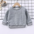 thumbnail image 1 of CUZIBR Big Boys Girls Crewneck Sweatshirt Relaxed Fit Loose Casual Pullovers Long Sleeve Solid Color Tops Basic Cozy Breathable Daily Wear,Grey,7-8 Years, 1 of 3