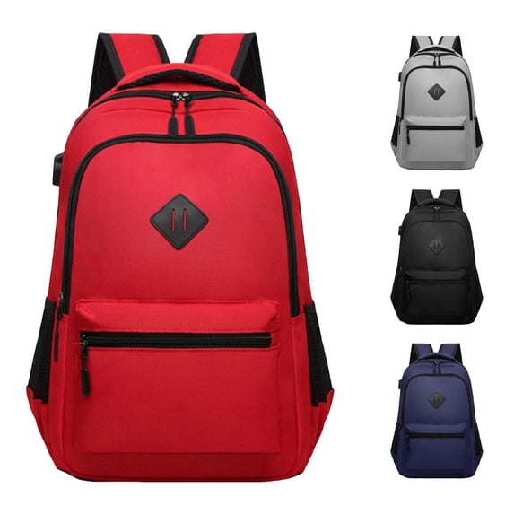 CUZIBR Black Backpack Backpack Multi Zipper Side Mesh Pockets Adjustable Padded Straps Large Capacity Rucksack For Youth Teens Back To School Commute Travel Carry Bag