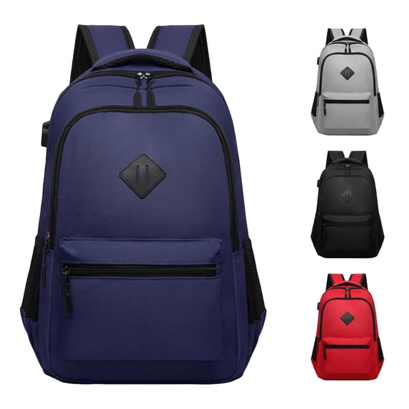 CUZIBR Black Backpack Backpack Multi Zipper Side Mesh Pockets Adjustable Padded Straps Large Capacity Rucksack For Youth Teens Back To School Commute Travel Carry Bag