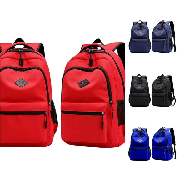 CUZIBR Black Backpack For School College Travel Rucksack Adjustable Padded Straps Side Mesh Pockets Large Capacity Daypack For Men Women Work School Daily Commute
