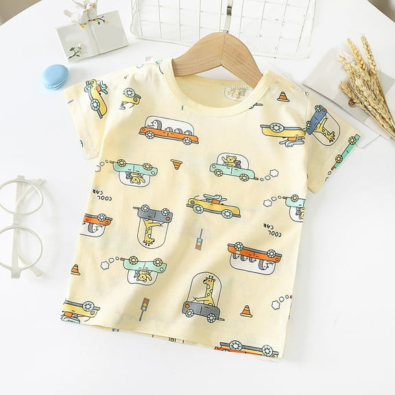 CUZIBR Boy Polo T Shirt Button Color Block Camo Short Sleeve School Uniform Tee Shirts For Boys Girls Breathable Dailywear For Toddler,Yellow,6-12 Months