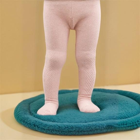 CUZIBR Boys Athletic Pants Winter Thermal Wool Lined Leggings Soft Cozy Tights Solid Color Knitted Stretchable Base Layer Pants Comfortable Slim Fit Full Length Socks Cute Pants,Pink,2-3 Years