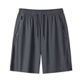 thumbnail image 1 of CUZIBR Boys Athletic Shorts Solid Color Straight Leg Comfortable Loose Fit Casual Summer Play Shorts Elastic Waist Running Beach Breathable Cozy Outdoor Streetwear Clothes,Grey,15-16 Years, 1 of 2