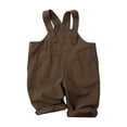thumbnail image 1 of CUZIBR Boys Baby Toddler Overalls Pants Adjustable Straps Solid Color Casual Wide Leg Comfortable Bib Trousers Jumpsuit Romper With Pockets Fashionable Relaxed Dailywear,Brown,18-24 Months, 1 of 3