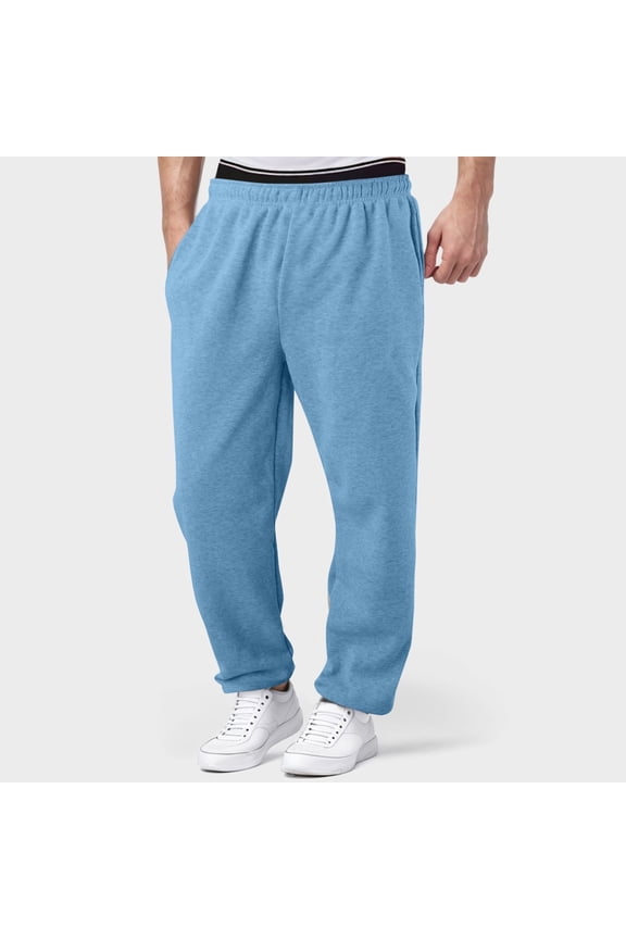 Boys Cargo Joggers With Elastic Waist Loose Fit Trousers Thick Wool Lined Warm Athletic Sweatpants Casual Pants,Sky Blue,13-14 Years