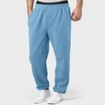thumbnail image 1 of CUZIBR Boys Cargo Joggers With Elastic Waist Loose Fit Trousers Thick Wool Lined Warm Athletic Sweatpants Casual Pants,Sky Blue,9-10 Years, 1 of 8
