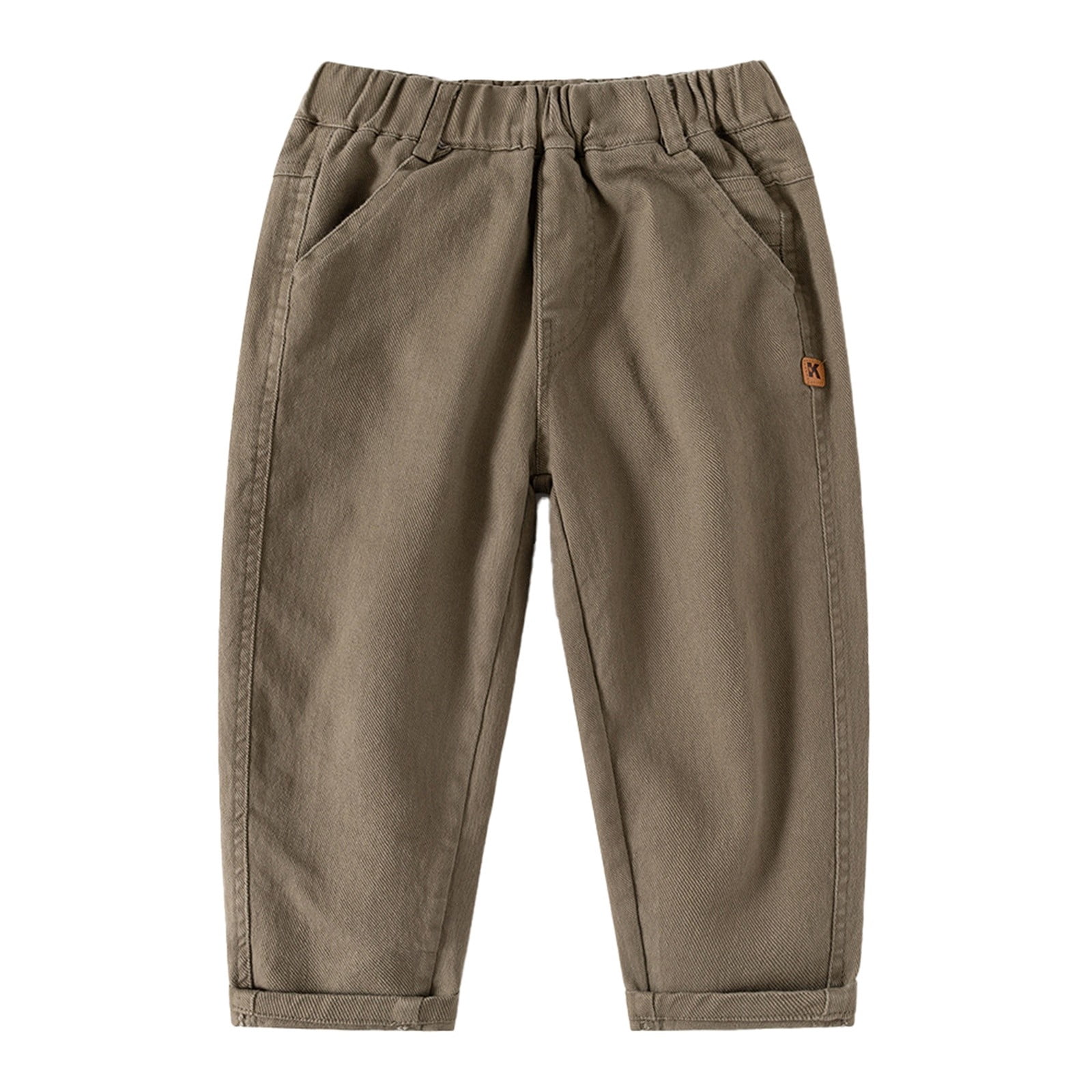 Boys Cotton Elastic Waist Casual Trouser
