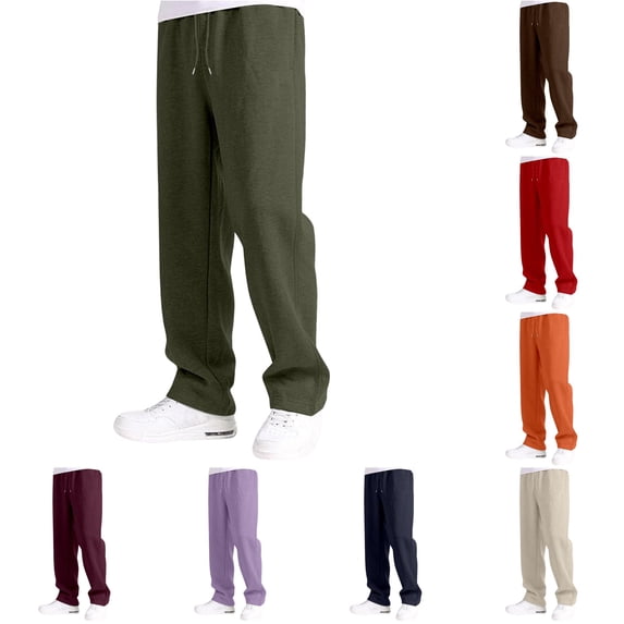 CUZIBR Boys Casual Pants Elastic Waist Drawstring Loose Fit Wide Leg Joggers Sweatpants For Kids Comfortable Solid Color Long Pants Breathable Back To School Loose Fit Bottoms,Army Green,11-12 Years