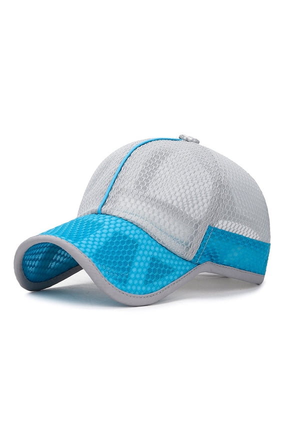 Boys Girls Baseball Hats Summer Breathable Mesh Lightweight Adjustable Color Block Fashionable Sport Running Outdoor Playwear Caps Youth Fashionable Casual Classic Sun Hats,Grey,One Size