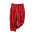 thumbnail image 1 of CUZIBR Boys Girls Flannel Sleep Pants Winter Warm Soft Fuzzy Homewear With Sweatpants Breathable Dailywear For Toddler, 1 of 3