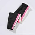 thumbnail image 1 of CUZIBR Boys Girls Pants Color Block Elastic Waist Ankle-Tied Trousers Youth Hiking Lightweight Athletic Quickly Dry Sports Outdoor Joggers With Pockets,Pink,3-4 Years, 1 of 6