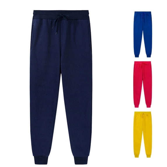 CUZIBR Boys Jogger Sweatpants Drawstring Stretch Waist Athletic Trousers With Pockets Soft Sport Pants For Kids Back To School Relaxed Fit Running Walking Casual Bottoms,Navy,4-5 Years