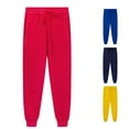 thumbnail image 1 of CUZIBR Boys Jogger Sweatpants Drawstring Stretch Waist Athletic Trousers With Pockets Soft Sport Pants For Kids Back To School Relaxed Fit Running Walking Casual Bottoms,Red,12-13 Years, 1 of 5