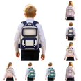thumbnail image 1 of CUZIBR Boys Kids Backpack British Style Large Capacity Front Pocket Compartment Student Book Bag For Primary School Toddler Adjustable Breathable Shoulder Straps Travel Daypack, 1 of 9