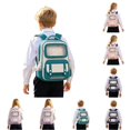 thumbnail image 1 of CUZIBR Boys Kids Backpack British Style Large Capacity Front Pocket Compartment Student Book Bag For Primary School Toddler Adjustable Breathable Shoulder Straps Travel Daypack, 1 of 5
