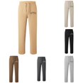 thumbnail image 1 of CUZIBR Boys Kids Casual Wide-Leg Sweatpants Solid Color Drawstring Summer Fall Pants With Pockets Youth Comfort Flexible Loose Fit Joggers Breathable School Uniform Sport Trousers,Khaki,10-11 Years, 1 of 4