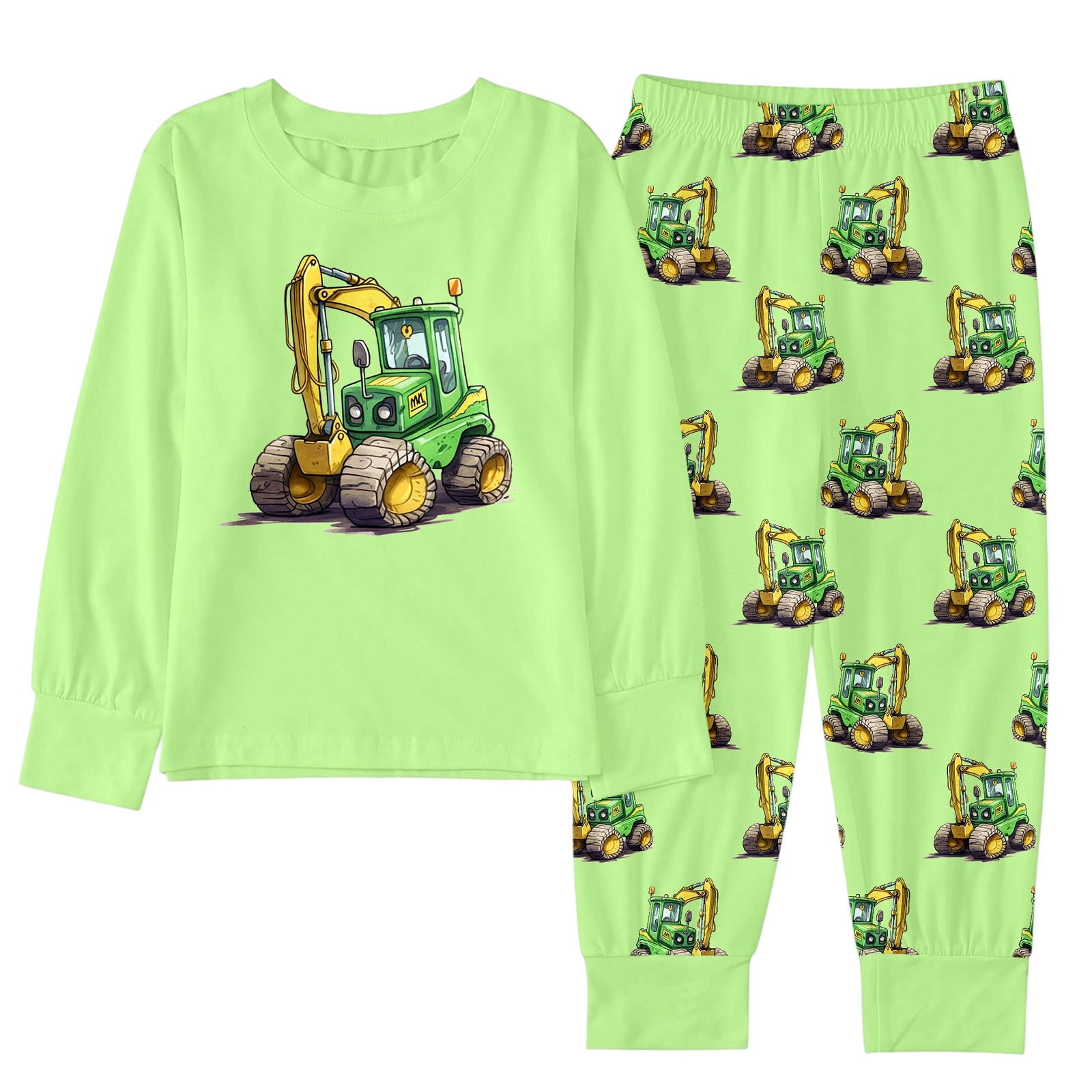 CUZIBR Boys Outfits Sets Winter Alien Astronaut Cartoon Car Print Long ...