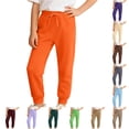 thumbnail image 1 of CUZIBR Boys Pants Solid Color Jogger For Kids Big Youth Autumn Winter Sweatpants With Pockets Comfortable Casual Athletic Sportswear Trousers,Orange,6-7 Years, 1 of 4