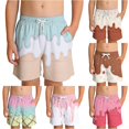 thumbnail image 1 of CUZIBR Boys Quick Dry Swim Trunks Drawstring Elastic Waist Summer Beach Shorts Ice Cream Print Kids Pool Bathing Suit Lightweight Water Swimwear For Toddler,7-Light Blue,5-6 Years, 1 of 4
