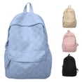 thumbnail image 1 of CUZIBR Checkered Texture Casual Backpack Large Capacity Multi Pocket Soft Daypack Adjustable Shoulder Strap Bookbag For Teenagers College School Daily Commute Travel Outdoor, 1 of 9