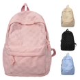 thumbnail image 1 of CUZIBR Checkered Texture Casual Backpack Large Capacity Multi Pocket Soft Daypack Adjustable Shoulder Strap Bookbag For Teenagers College School Daily Commute Travel Outdoor, 1 of 9