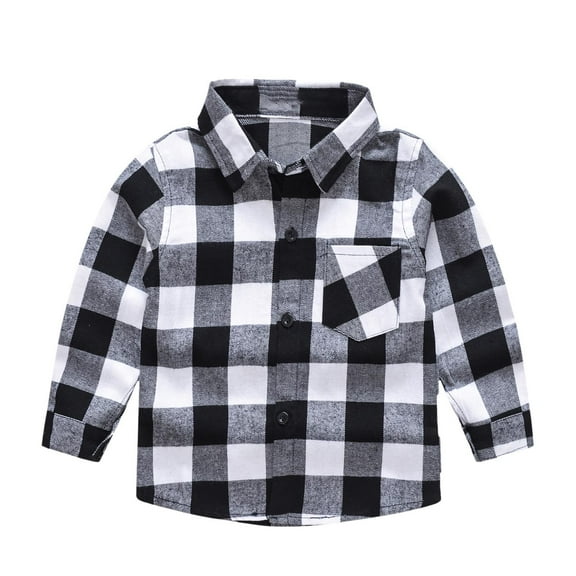 CUZIBR Children Boys Middle And Large Children Long Sleeve Striped Plaid Stand Up Collar Shirt Jacket Cute Dailywear For Toddler