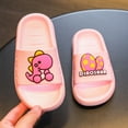 thumbnail image 1 of CUZIBR Children Boys Toddler Slippers Cute Cartoon Dinosaur Pattern Summer Home Outside Bathroom Wear Soft Bottom Non- Comfortable Lightweight Summer Sandals Dailywear,Red,1.5-2 Years, 1 of 4