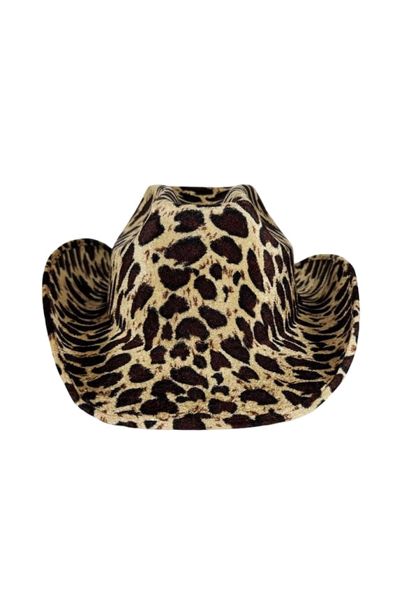 Children'S Hat Leopard Print Stripped Casual Wide Brim Cowboy Hat Denim Cap Stage Performances Stylish Cowgirl Fashionable Cap,Yellow,One Size