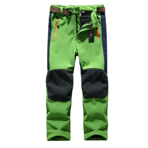 CUZIBR Children Soft Ski Trousers Warm Lined Thermal Trousers Winter Snow Trousers Boys’ Girls’ Hiking Trousers Breathable Dailywear For Toddler