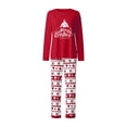 thumbnail image 1 of CUZIBR Christmas Outfits Plaid Classic Crewneck Cute Hat Letter Print Long Sleeve Shirt And Trousers Casual Clothes Cozy Clothing Outfit For Mom Festival Party Clothes,Red,S, 1 of 4