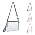 thumbnail image 1 of CUZIBR Clear Crossbody Bag Transparent Shoulder Purse Black Zipper Detachable Adjustable Strap Hand Wrist Strap Small Storage Bag For Swimming Games Concert Vacation Daily Carry, 1 of 5