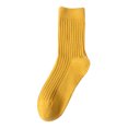 thumbnail image 1 of CUZIBR Cozy Socks Fashionable Thick Stockings Solid Colors Soft Comfortable Leisure Cotton Crew Socks Comfy Dailywear,Yellow,One Size, 1 of 7