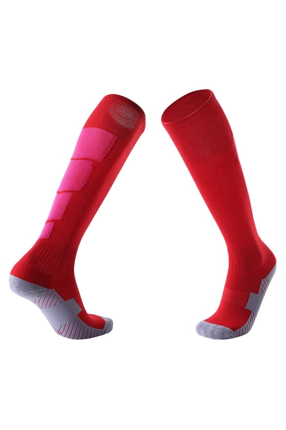 Cozy Socks For Men Men Tall Socks Color Block Soft Football Basketball Sports Stockings Casual Knee High Socks Fuzzy Socks,Red,One Size